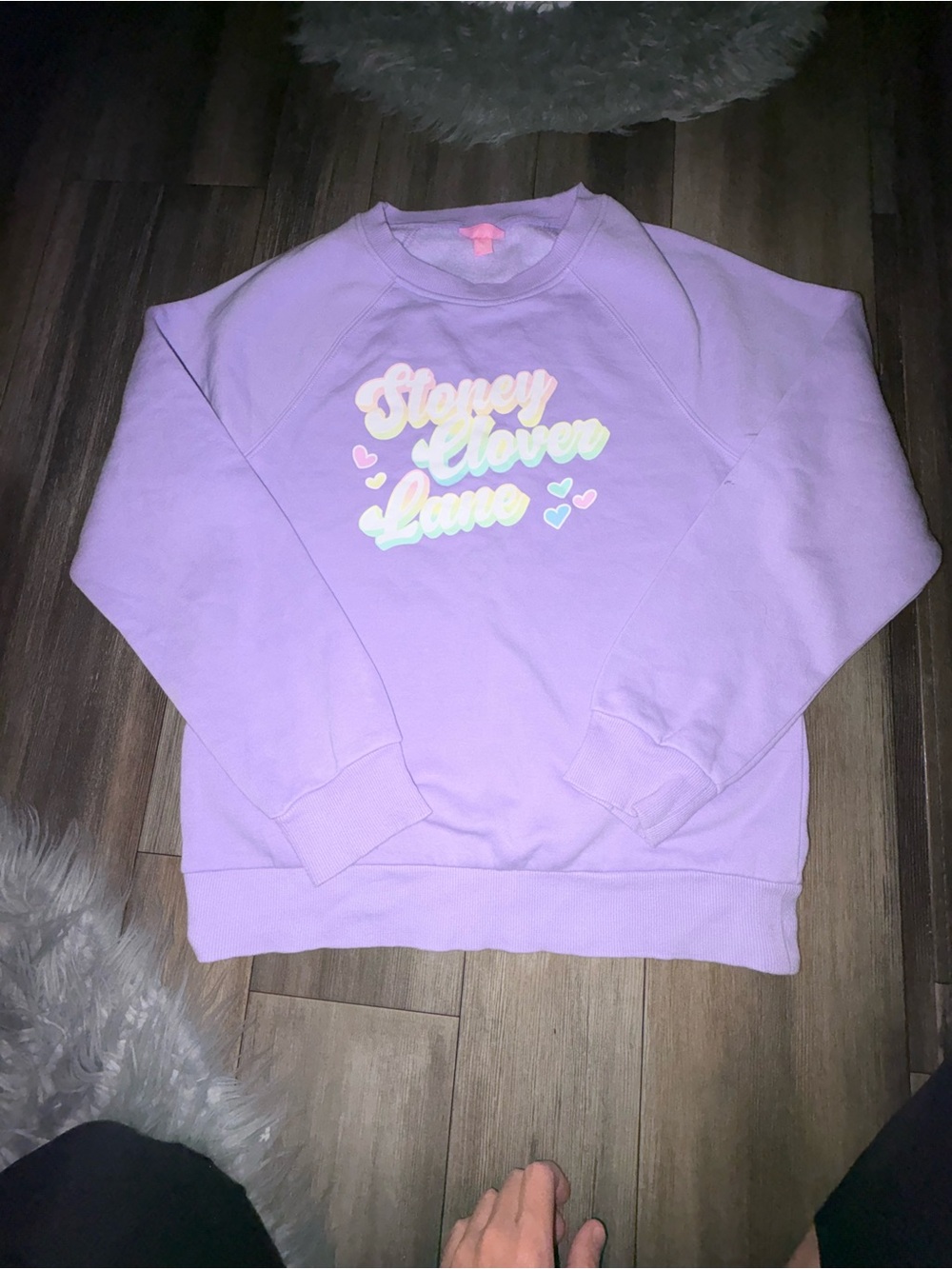 Stoney Clover Lane Lavender Crewneck with Pastel Logo